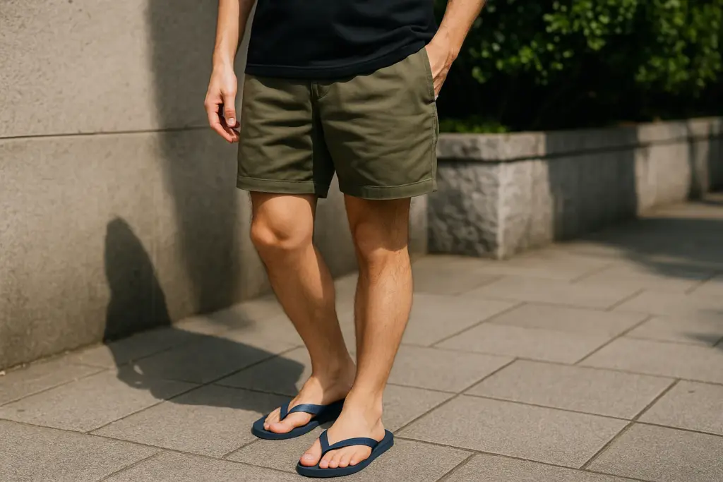 メンズをおしゃれに見せる、ビーチサンダルの正解